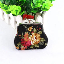 Load image into Gallery viewer, Floral Coin Purse, Cute Small Storage Purse Coins trinkets: White