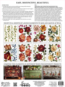IOD Collage de Fleurs 12 x 16 Transfer Pad