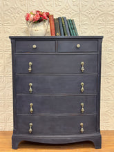 Load image into Gallery viewer, Vintage Navy Chest of Drawers