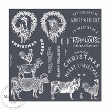 Load image into Gallery viewer, Farmhouse Christmas - Mesh Stencil 12x12