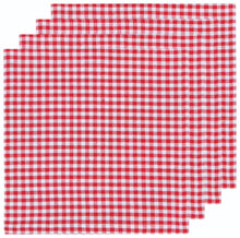 Load image into Gallery viewer, Recycled Cotton 2nd Spin Red Gingham Napkins Set of 4