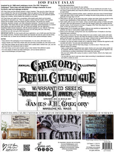 Gregory’s Catalogue IOD Paint inlay