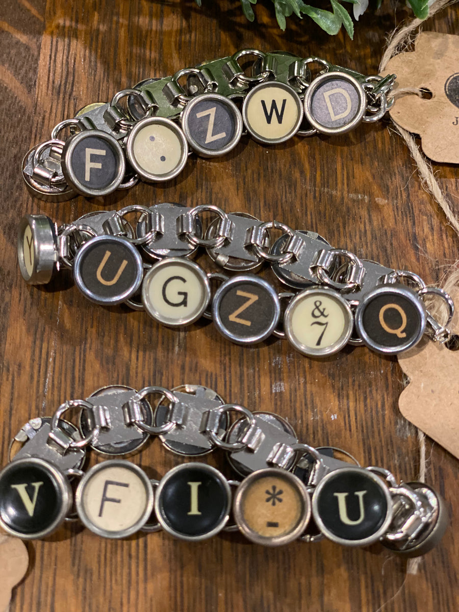 Typewriter key bracelet hotsell