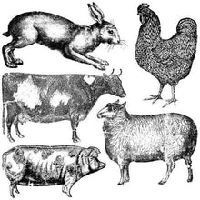 Load image into Gallery viewer, Farm Animals 12x12 IOD Decor Stamps