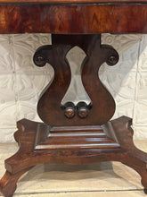 Load image into Gallery viewer, Antique Empire Style Harp Table
