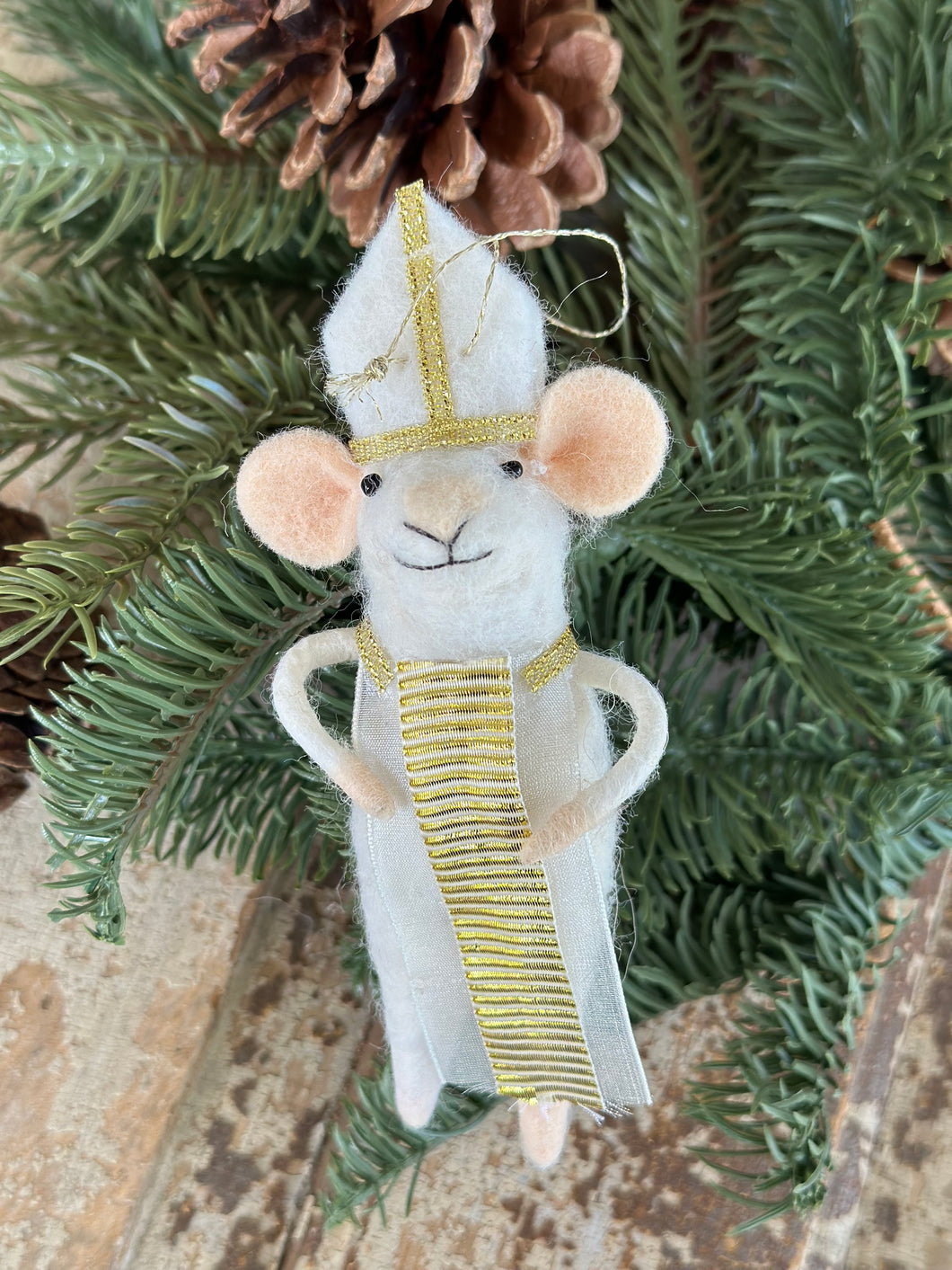Wool Felt mouse Priest