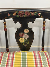 Load image into Gallery viewer, Hand painted Black Settee with Pillows