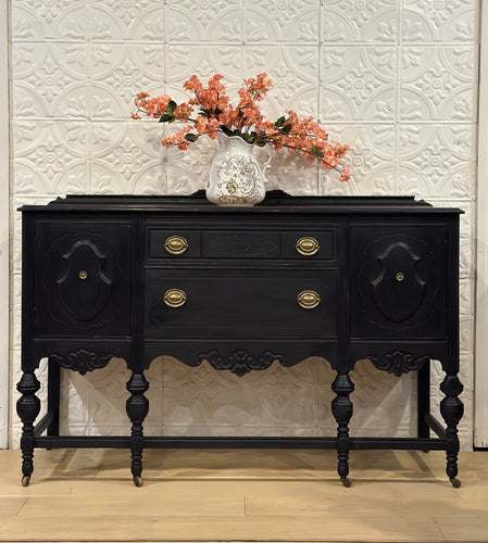 Black Jacobean Buffet Sideboard