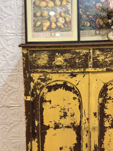 Load image into Gallery viewer, Chippy Yellow Vintage Chest of Drawers