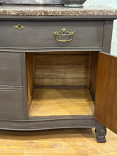 Load image into Gallery viewer, Antique Marble Top Side Cabinet