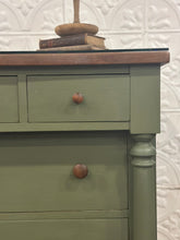 Load image into Gallery viewer, Antique Olive Chest of Drawers