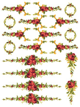 Load image into Gallery viewer, IOD Petite Fleur Red Paint Inlay