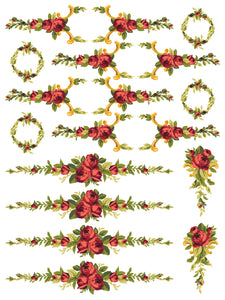 IOD Petite Fleur Red Paint Inlay