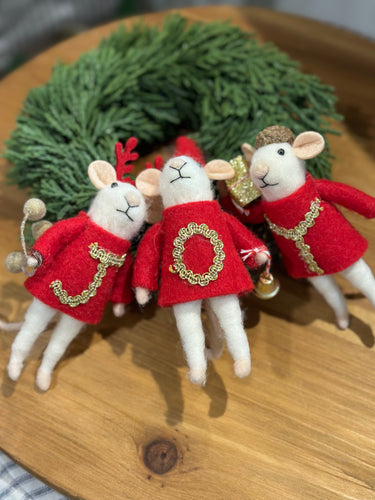 Wool Felt set of 3 JOY mice