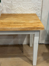 Load image into Gallery viewer, Butcher Block White Farmhouse Table