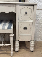 Load image into Gallery viewer, Vintage Jacobean Dressing Vanity with stool