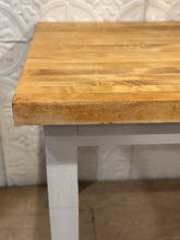 Load image into Gallery viewer, Butcher Block White Farmhouse Table