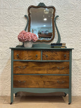 Load image into Gallery viewer, Antique 4 Drawer Dresser with Mirror