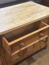 Load image into Gallery viewer, Pine And Butcher Block Kitchen Island