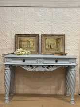 Load image into Gallery viewer, Shabby Pale Blue Console Table