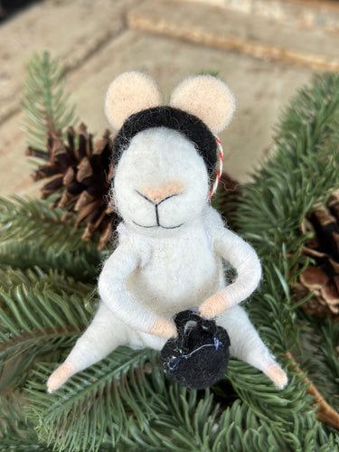 Wool Felt Mouse Exercise Kettlebell