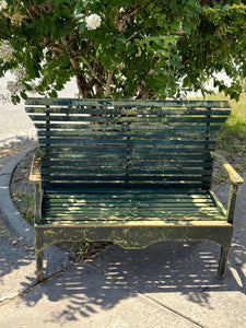 Primitive Shades of Green Bench