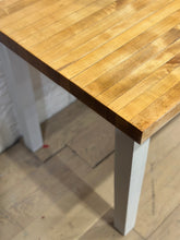 Load image into Gallery viewer, Butcher Block White Farmhouse Table