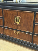 Load image into Gallery viewer, Thomasville Mystique Black Long Chinoiserie Style Dresser