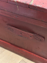 Load image into Gallery viewer, Antique Red Carpenter’s Trunk
