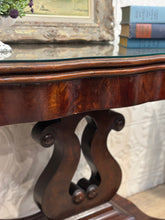 Load image into Gallery viewer, Antique Empire Style Harp Table
