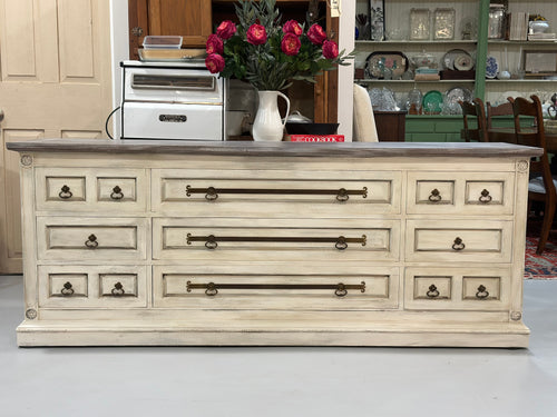 Coastal Inspired Long Dresser Buffet