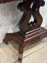 Load image into Gallery viewer, Antique Empire Style Harp Table