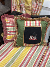 Load image into Gallery viewer, Hand painted Black Settee with Pillows