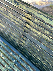 Primitive Shades of Green Bench