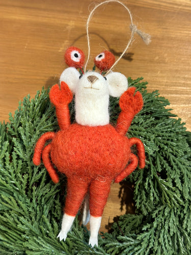 Wool Felt Crab Mouse