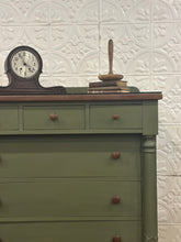 Load image into Gallery viewer, Antique Olive Chest of Drawers