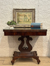 Load image into Gallery viewer, Antique Empire Style Harp Table