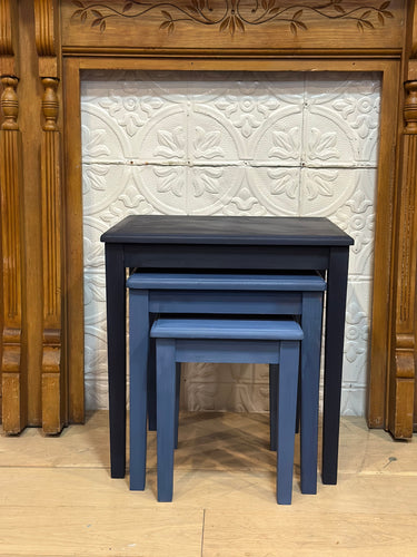 Shades of Blue Nesting Tables