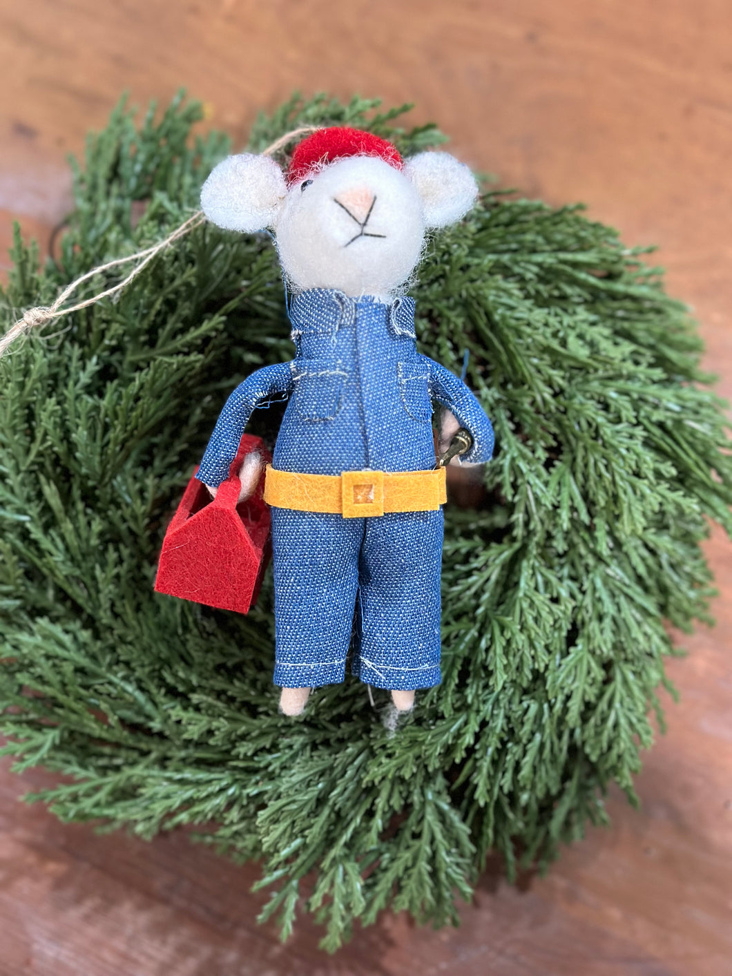 Wool Felt Carpenter Mouse