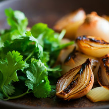 Load image into Gallery viewer, Cilantro and Rosated Onion Infused Olive Oil