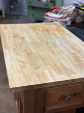Load image into Gallery viewer, Pine And Butcher Block Kitchen Island
