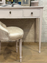 Load image into Gallery viewer, Vintage Blush Pink Vanity with Chair