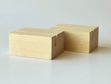 Load image into Gallery viewer, Wood Block Stands
Pack of 2 | 2" H × 4" W × 3" D