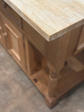 Load image into Gallery viewer, Pine And Butcher Block Kitchen Island