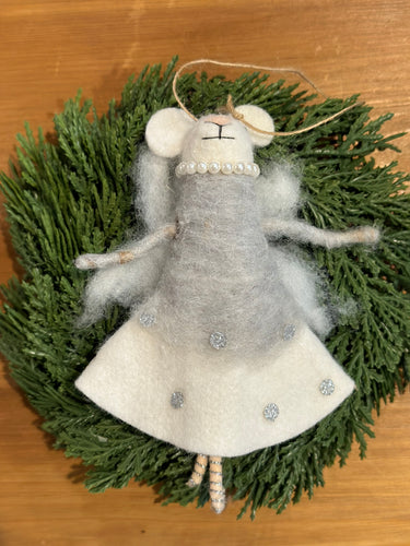 Wool felt mouse Ballerina Angel