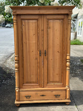 Load image into Gallery viewer, Antique English Pine Wardrobe