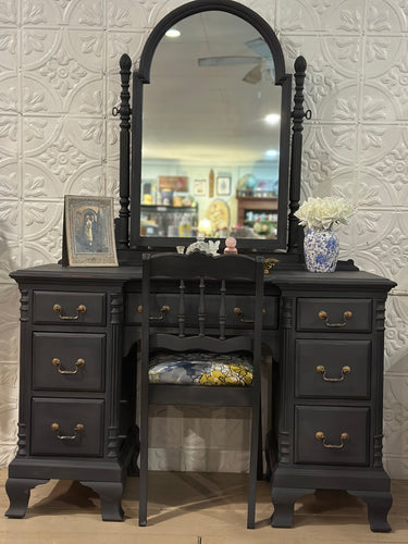 Vintage Vanity with Chair