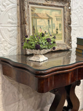 Load image into Gallery viewer, Antique Empire Style Harp Table