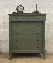 Load image into Gallery viewer, Antique Olive Chest of Drawers