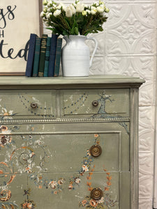 Antique Floral Dresser